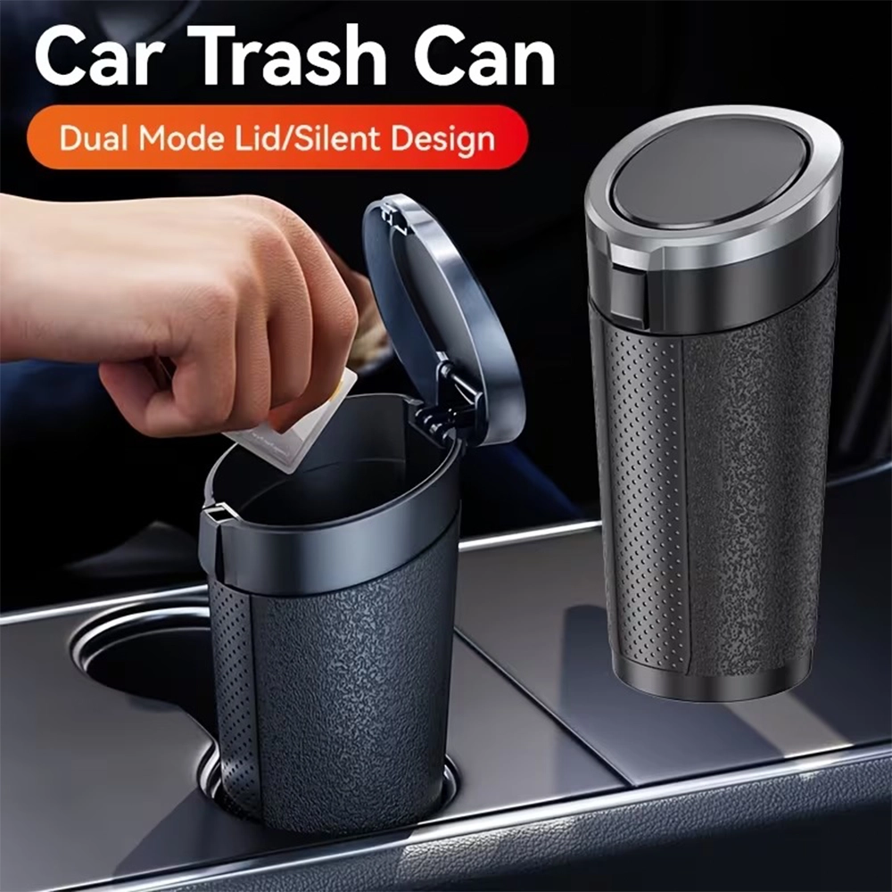 سلة مهملات سيارة محمولة  – تصميم  للأبواب والجيوب الجانبية والكاب هولدر