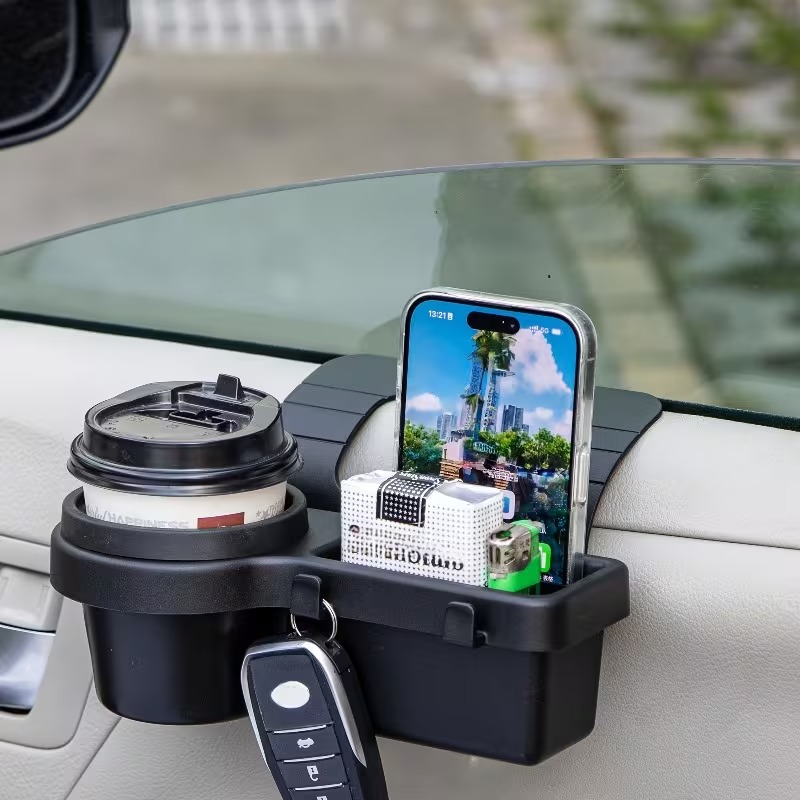 منظم سيارة متعدد الوظائف 4 في 1 – حامل أكواب، حامل هاتف