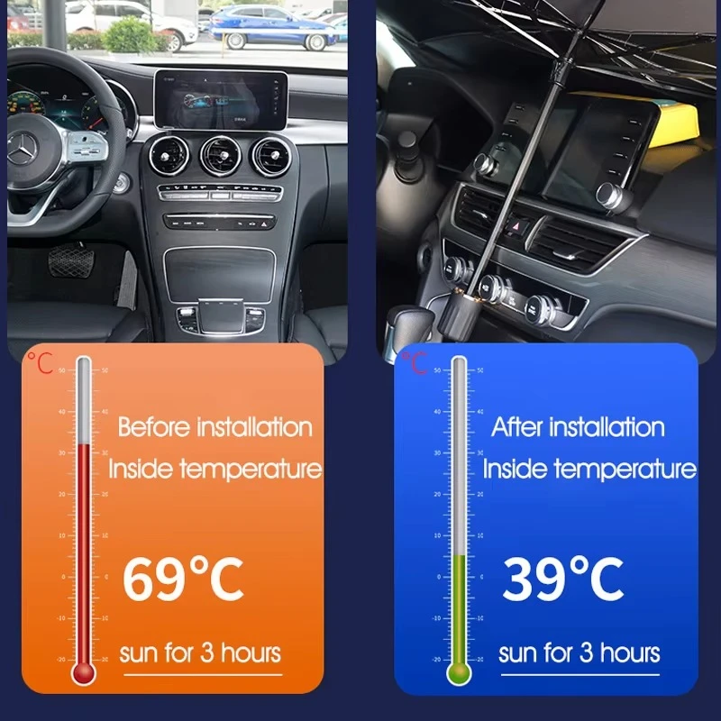 شماسة سيارة أمبريلا - قابلة للطى  بشكل مبتكر