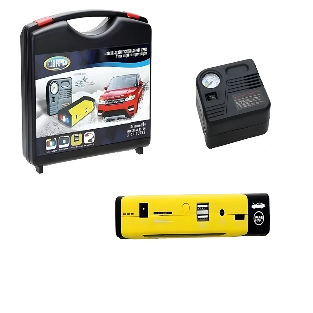 كمبروسر عجل و باور بانك للبطارية 2*1