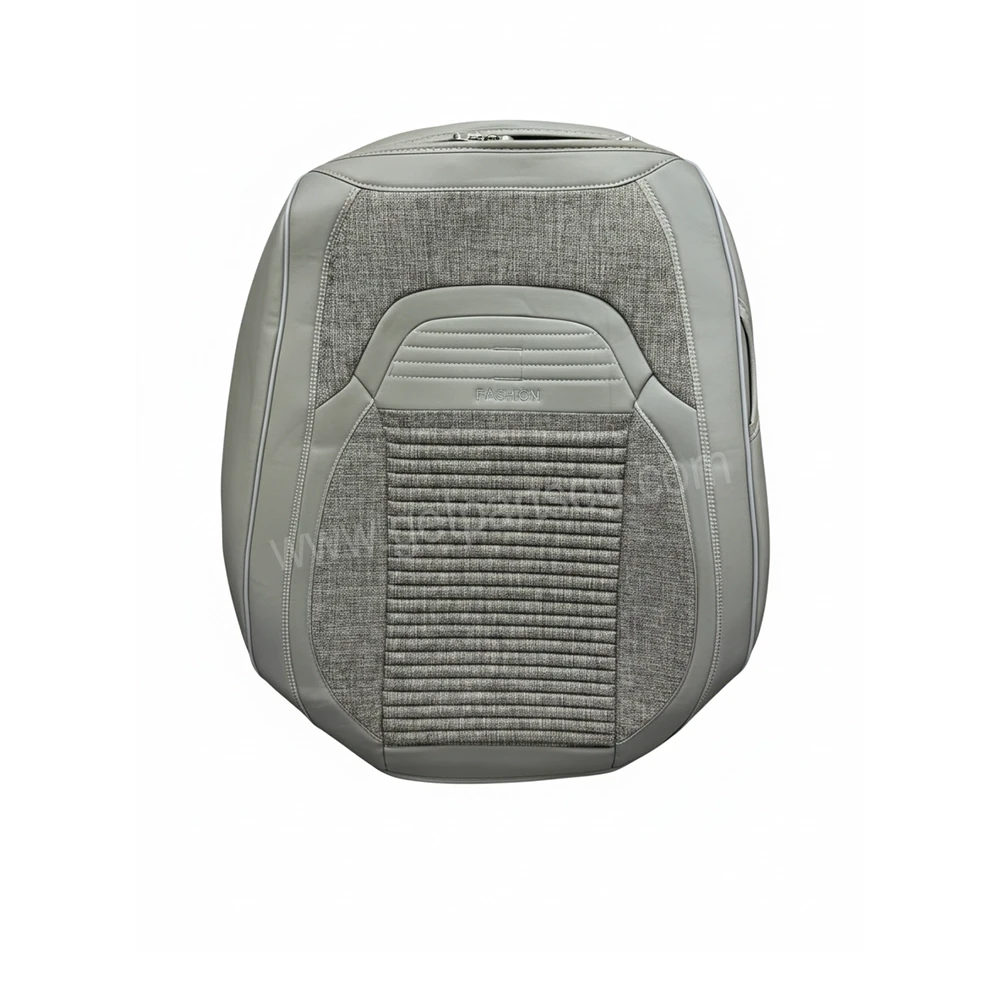 طقم كسوة كراسى جلد كتان  - لون رصاصى