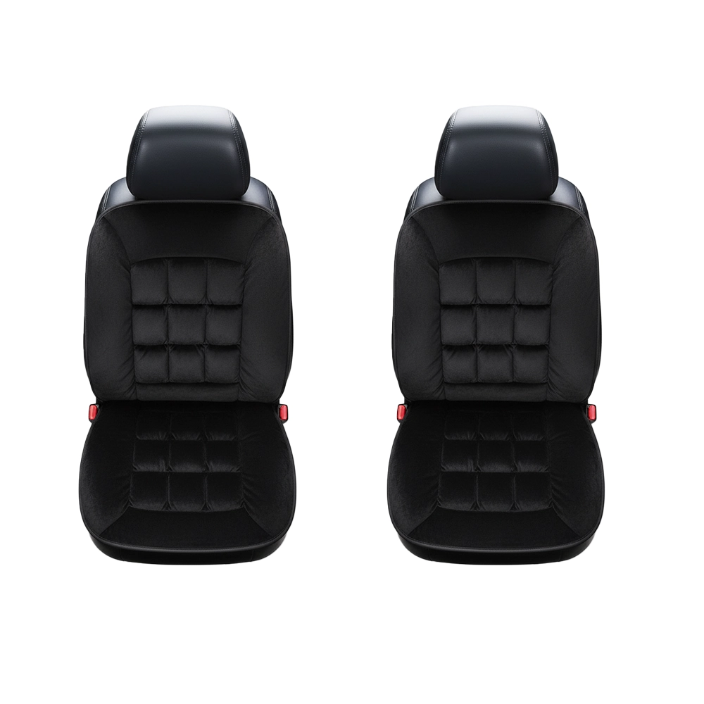 طقم فرش كراسى قطيفة 2 قطعة لون اسود