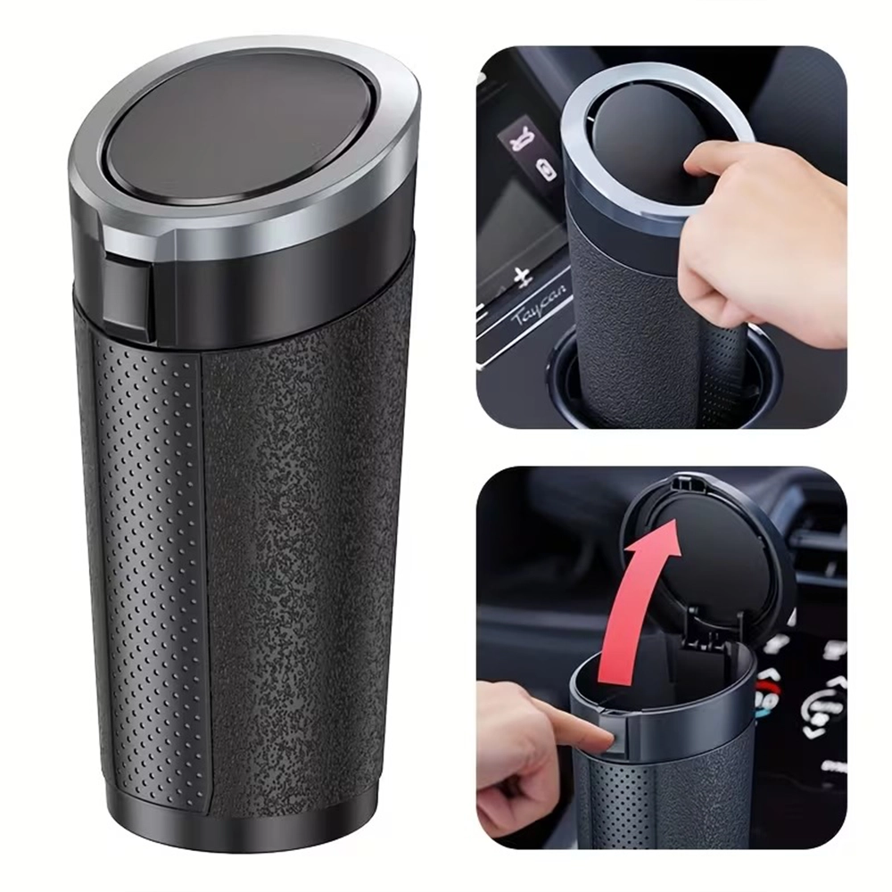 سلة مهملات سيارة محمولة  – تصميم  للأبواب والجيوب الجانبية والكاب هولدر