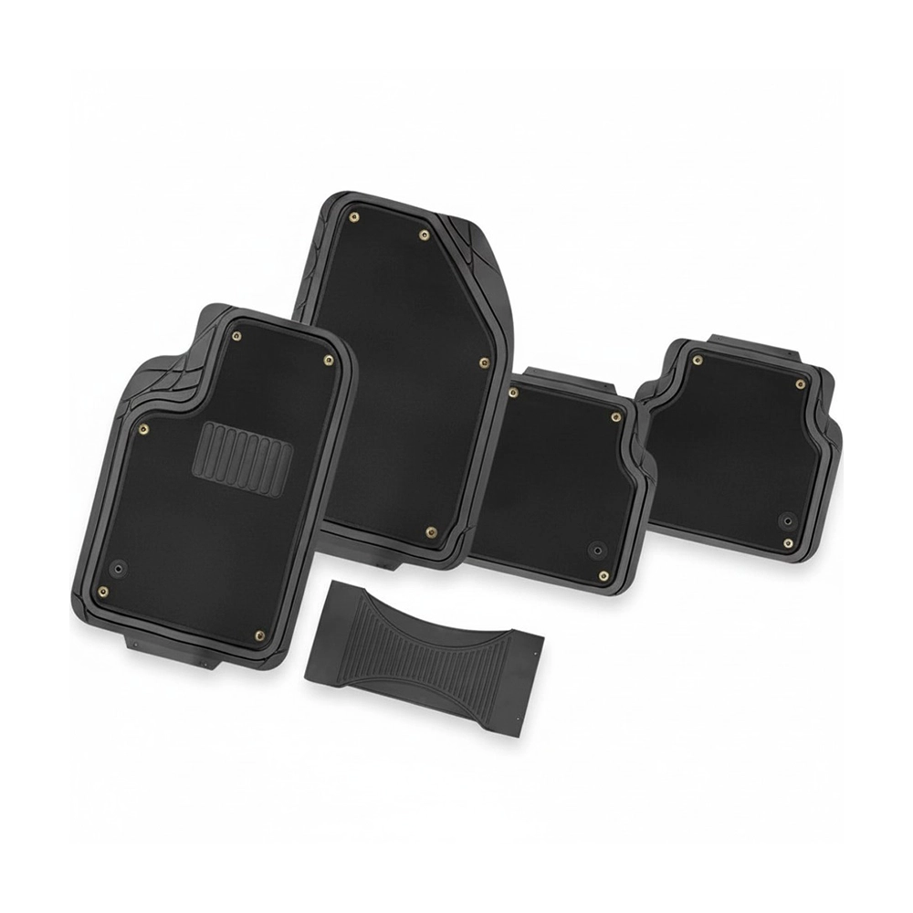 دواسات سيارة يونيفرسال – طقم 5 قطع PVC متين، بطبقة موكيت مضاد للانزلاق ومقاوم للماء لكافة أنواع السيارات